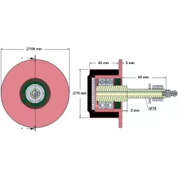 Rolka numer 11a – rolka stalowo-gumowa Ø78 mm do maszyn Grimme | zamiennik Grimme 200.04530 | producent KiJ