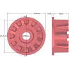 Rolka numer 16 – rolka napędowa żeliwna Ø124 mm do maszyn Grimme | zamiennik Grimme 001.00067, 001.00524, 006.00236 | producent KiJ
