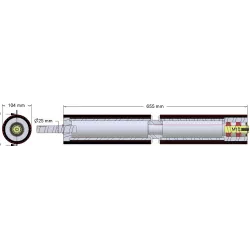 Rolka numer 302 – wał napędowy stalowo-gumowy Ø104 mm | zamiennik 165.157.00 | producent KiJ