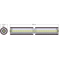 Rolka numer 304 – rolka stalowo-gumowa Ø122 mm | zamiennik 184.223.00 | producent KiJ