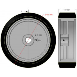 Rolka numer 335 – regeneracja: rolka Ø400 mm | zamiennik 157.031.00 | producent KiJ