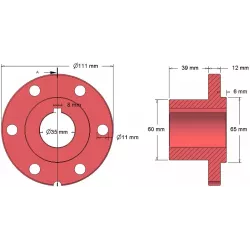 Rolka numer 77 – piasta do rolki Ø65 mm do kombajnu ziemniaczanego Bolko Z-643 | producent KiJ