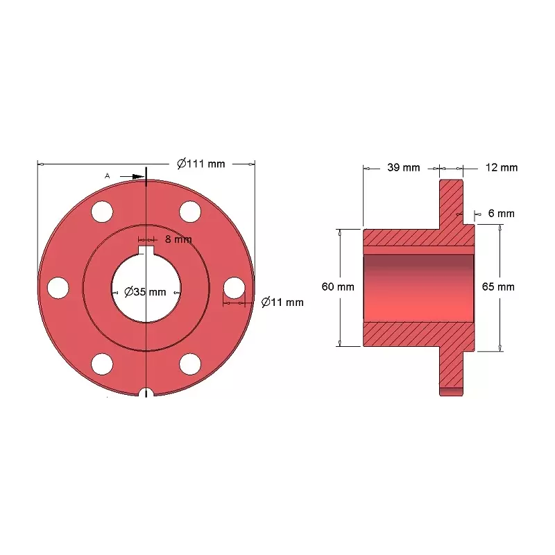 Rolka numer 77 – piasta do rolki Ø65 mm do kombajnu ziemniaczanego Bolko Z-643 | producent KiJ