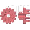 Rolka numer 96 – rolka napędowa żeliwna Ø168 mm, podział 42 mm | producent KiJ