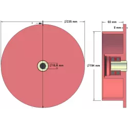 Rolka numer 116 – rolka zwrotna żeliwna Ø192 mm do maszyn Grimme | zamiennik Grimme 200.42985 | producent KiJ