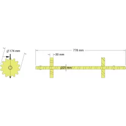 Rolka numer 342 – rolka Ø174 mm, podział 32 mm | producent KiJ