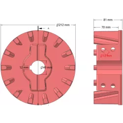 Rolka numer 346 – rolka Ø212 mm do maszyn Holmer | zamiennik Holmer 1057024783 | producent KiJ