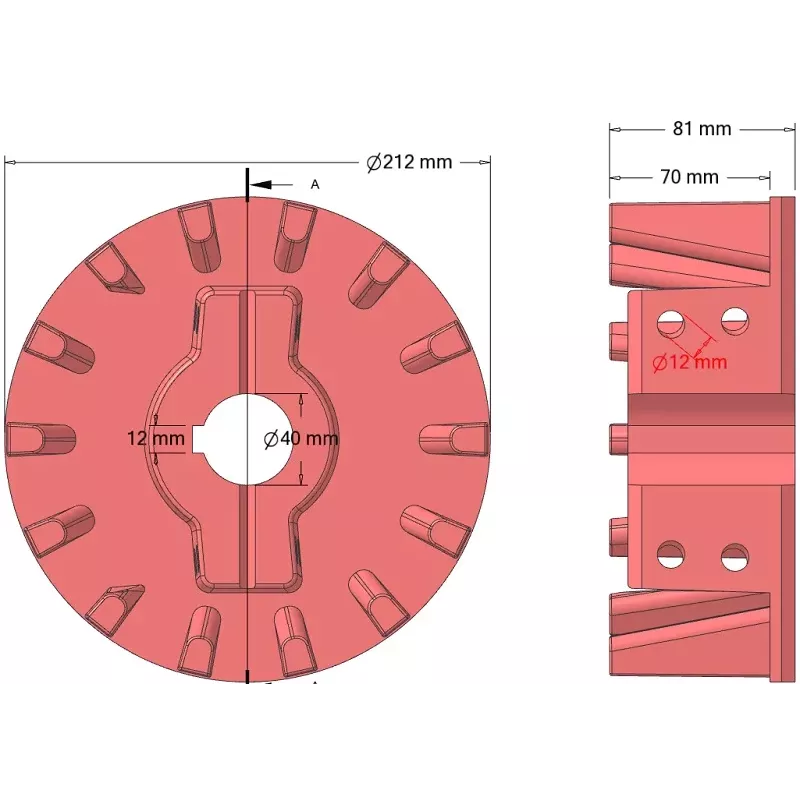 Rolka numer 346 – rolka Ø212 mm do maszyn Holmer | zamiennik Holmer 1057024783 | producent KiJ