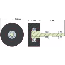 Rolka numer 180 – rolka gumowa Ø80 mm | producent KiJ
