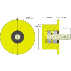 Rolka numer 289 – rolka podporowa plastikowa Ø90 mm do maszyn Dewulf | zamiennik Dewulf 2660012A | producent KiJ