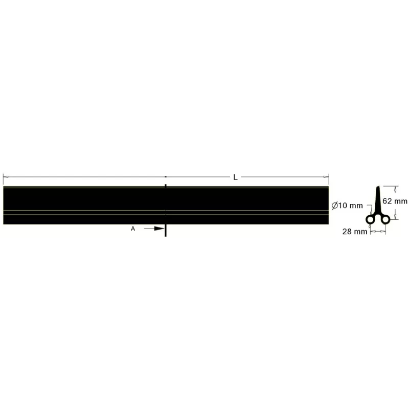 Łopata L-600 podział 28–32 mm – łopata do taśm o podziale 28–32 mm | producent KiJ
