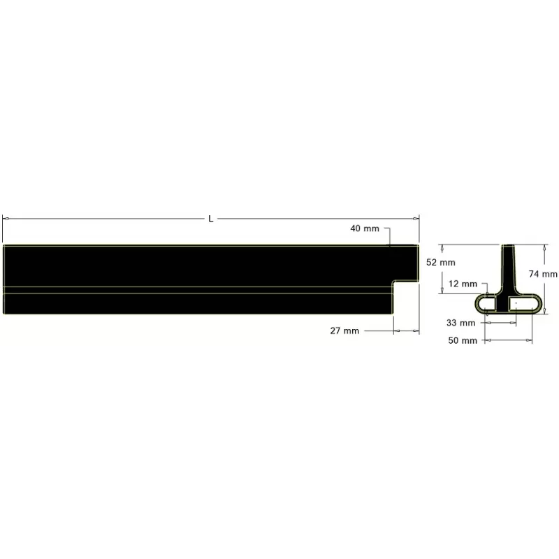 Łopata L-440 podział 33–50 mm – łopata do taśm o podziale 33–50 mm | producent KiJ