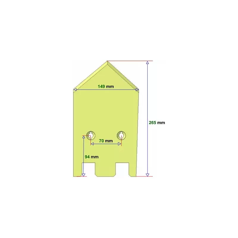 Lemiesz lewy 6-149-256L do kombajnu ziemniaczanego Grimme | zamiennik Grimme 089.00032 | producent KiJ