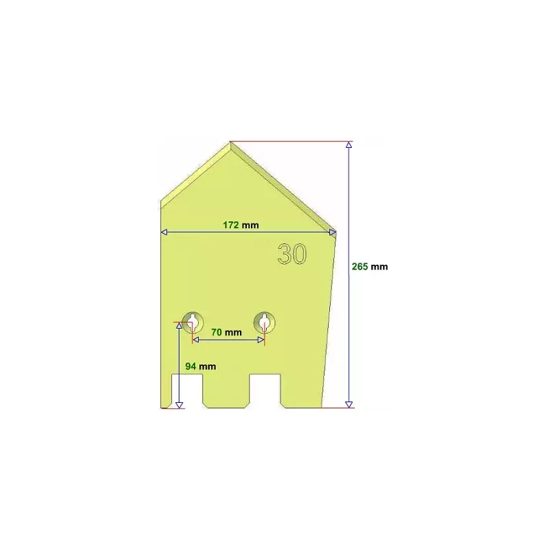 Lemiesz prawy 6-172-265P – lemiesz do kombajnów ziemniaczanych Grimme | zamiennik Grimme 089.00029 | producent KiJ