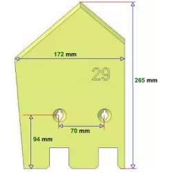 Lemiesz lewy 6-172-265L – lemiesz do kombajnów ziemniaczanych Grimme | zamiennik Grimme 089.00030 | producent KiJ