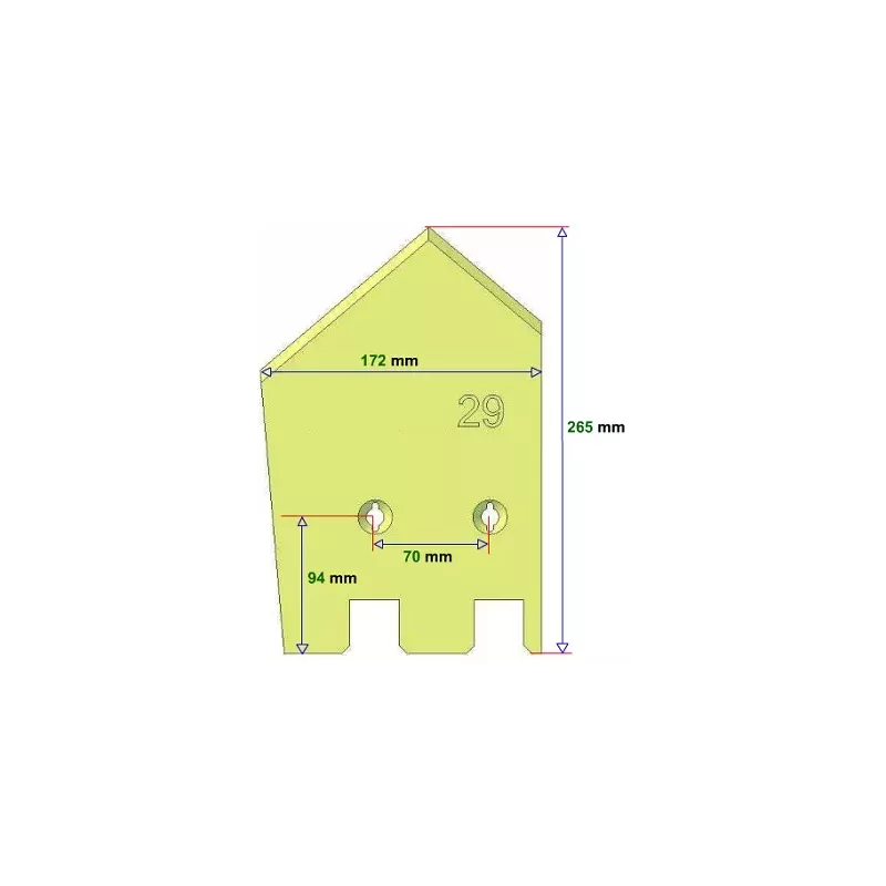 Lemiesz lewy 6-172-265L – lemiesz do kombajnów ziemniaczanych Grimme | zamiennik Grimme 089.00030 | producent KiJ