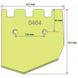 Lemiesz lewy 6-253-263L – lemiesz do kombajnów ziemniaczanych Grimme | zamiennik Grimme 089.00464 | producent KiJ