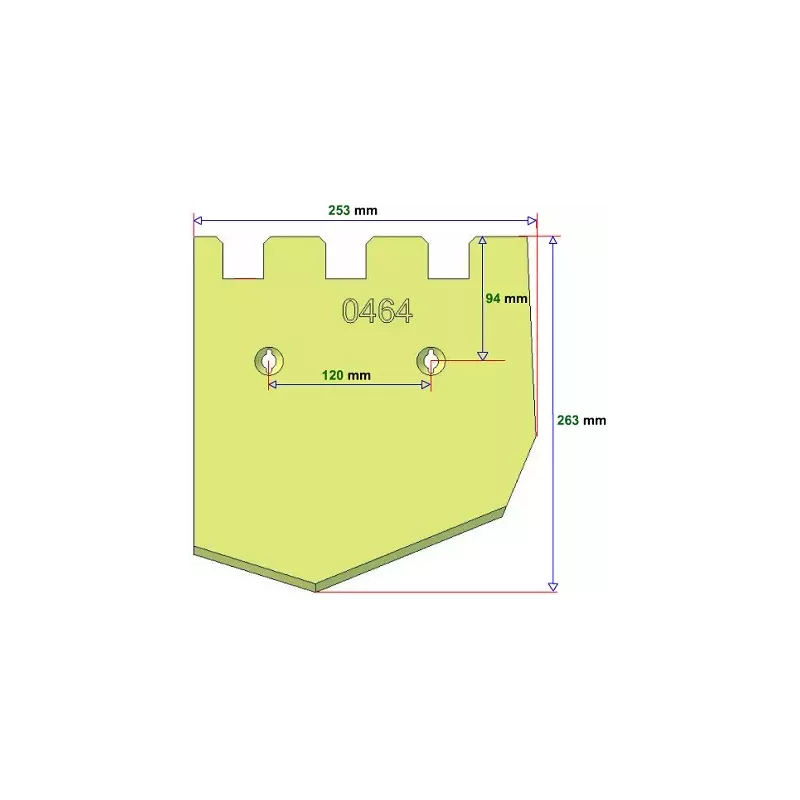 Lemiesz lewy 6-253-263L – lemiesz do kombajnów ziemniaczanych Grimme | zamiennik Grimme 089.00464 | producent KiJ