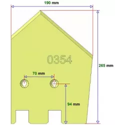Lemiesz prawy 6-190-265P do kombajnu ziemniaczanego Grimme | zamiennik Grimme 089.00354 | producent KiJ