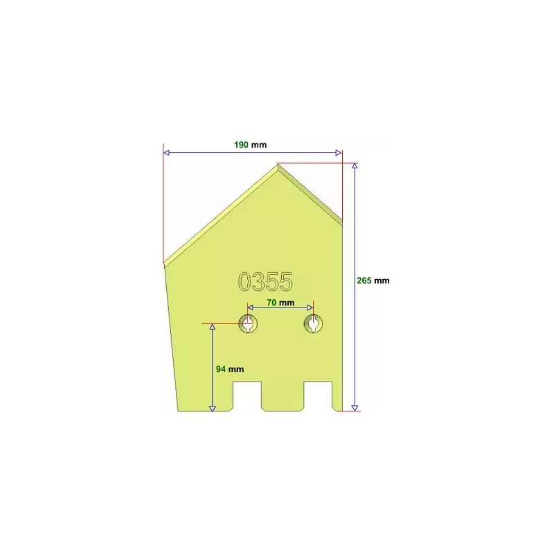 Lemiesz lewy 6-190-265L – lemiesz do kombajnów ziemniaczanych Grimme | zamiennik Grimme 089.00355 | producent KiJ