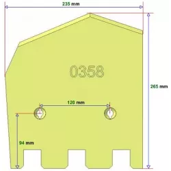 Lemiesz lewy 6-235-265L do kombajnu ziemniaczanego Grimme | zamiennik Grimme 089.00358 | producent KiJ
