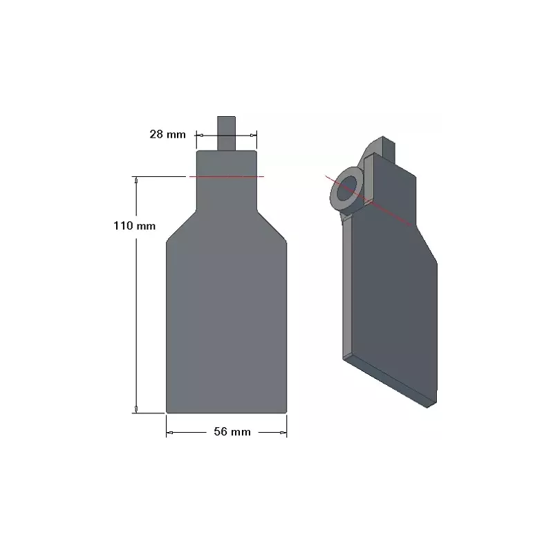 Klapka lemiesza 6-56-110 – klapka lemiesza do kombajnów ziemniaczanych Grimme | zamiennik Grimme 001.00246 | producent KiJ
