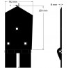 Lemiesz prawy 8-162-255P – lemiesz do kombajnów Wuhlmaus | zamiennik Wuhlmaus 0000213300 | producent KiJ