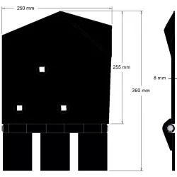 Lemiesz lewy 8-250-255L – lemiesz do kombajnów Wuhlmaus | zamiennik Wuhlmaus 0000214100 | producent KiJ