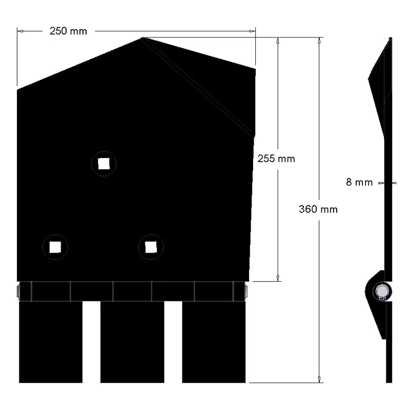 Lemiesz lewy 8-250-255L – lemiesz do kombajnów Wuhlmaus | zamiennik Wuhlmaus 0000214100 | producent KiJ