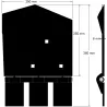 Lemiesz prawy 8-250-255P – lemiesz do kombajnów ziemniaczanych Wuhlmaus | zamiennik Wuhlmaus 0000214300 | producent KiJ